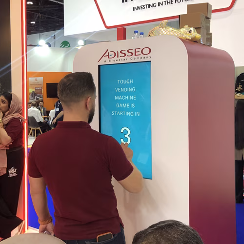 Custom vending machine rental Dubai & Abu Dhabi for unforgettable brand engagement.