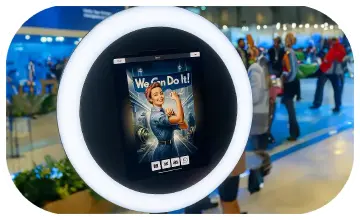 TRANSFORM GUESTS INTO SUPERHEROES & STARS WITH OUR AI RING ROAMER BOOTH! PORTABLE, CUSTOM-THEMED & PERFECT FOR DUBAI EVENTS. BOOK THIS VIRAL EXPERIENCE NOW!